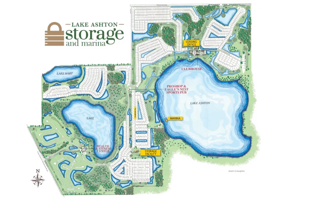 Lake Ashton Storage map